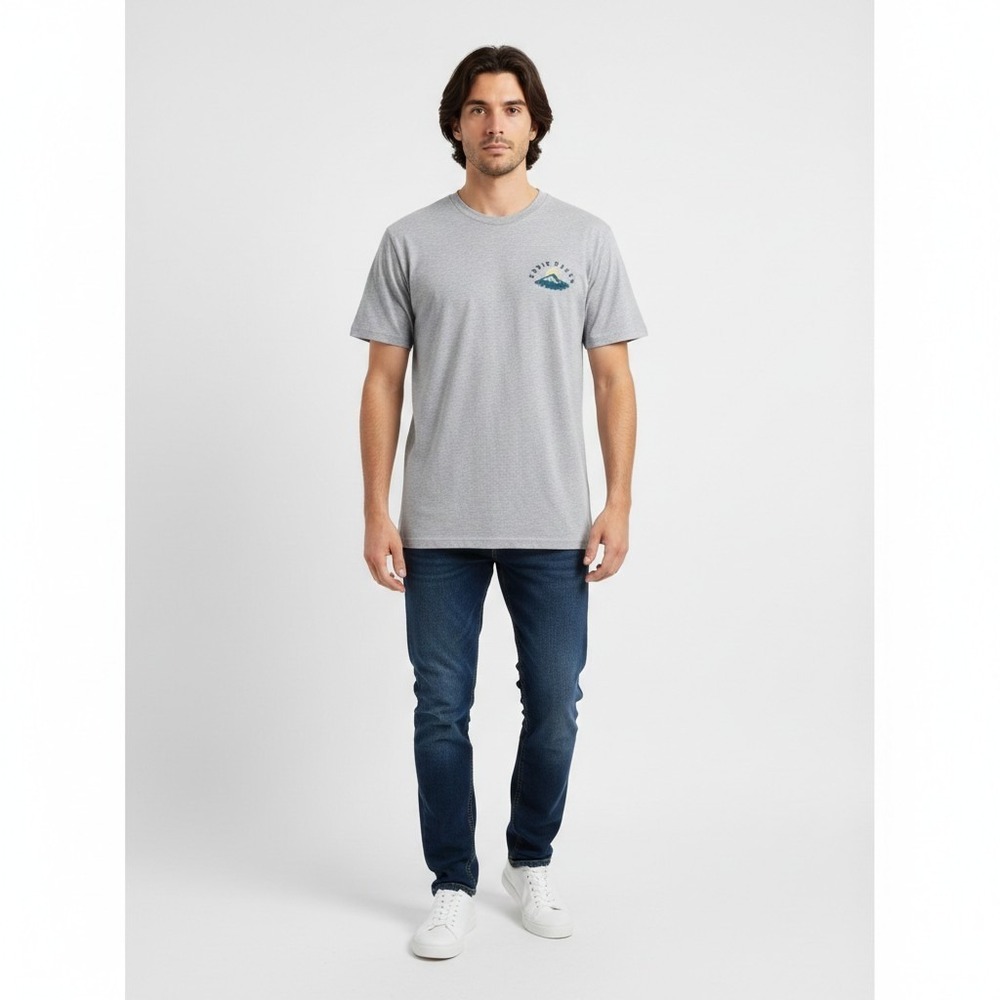 Eddie Bauer outdoor Mens‎ Short Sleeve Graphic Gray T-Shirt  L